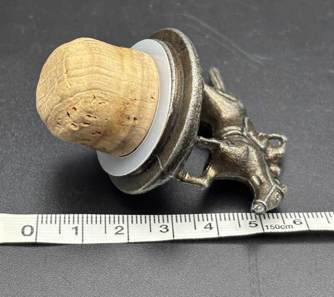 Blanton’s Bourbon Bottle Stopper Horse Jockey Letter O Cork Top