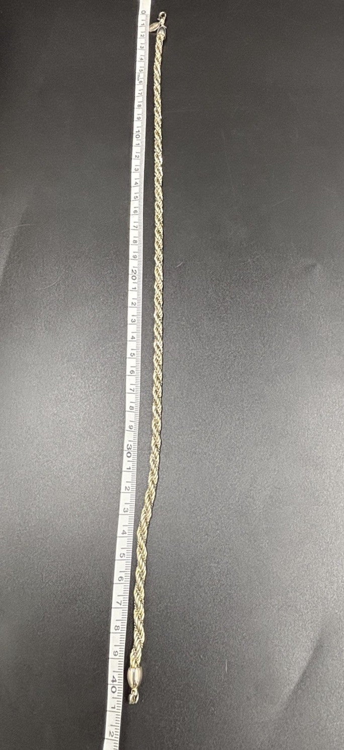 Vintage Oroton Rope Chain Necklace – Gold Silver Tone – 40cm Collar Style