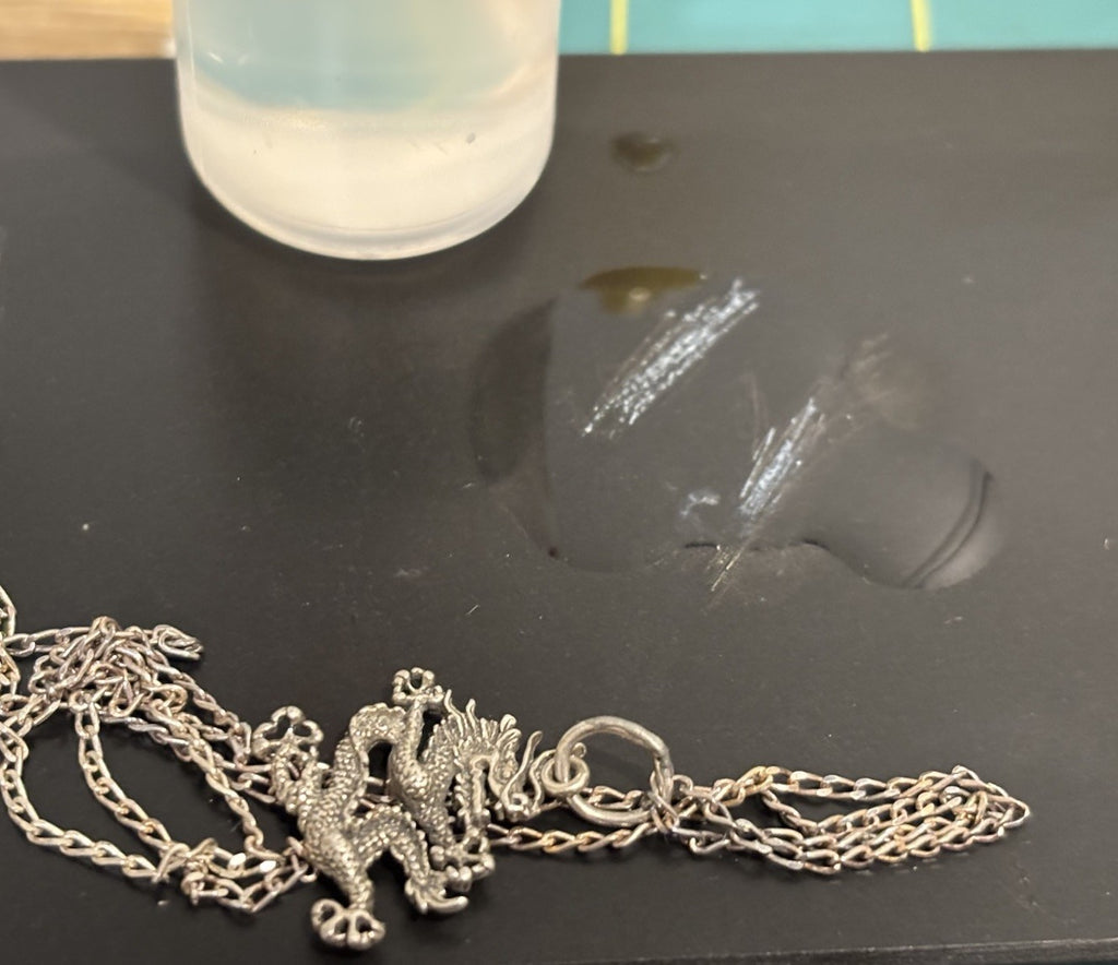 Vintage 800 Silver Dragon Pendant Necklace Sterling Silver 925 Chain