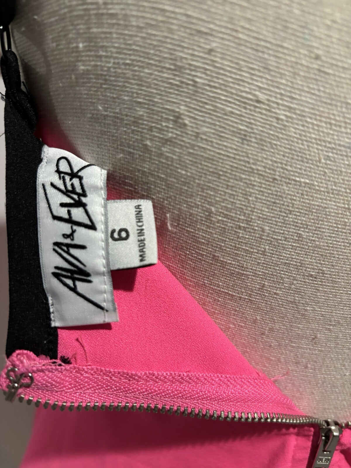 Ava & Ever Pink Black Mini Dress Party Cocktail Beachwear Size 6 XS