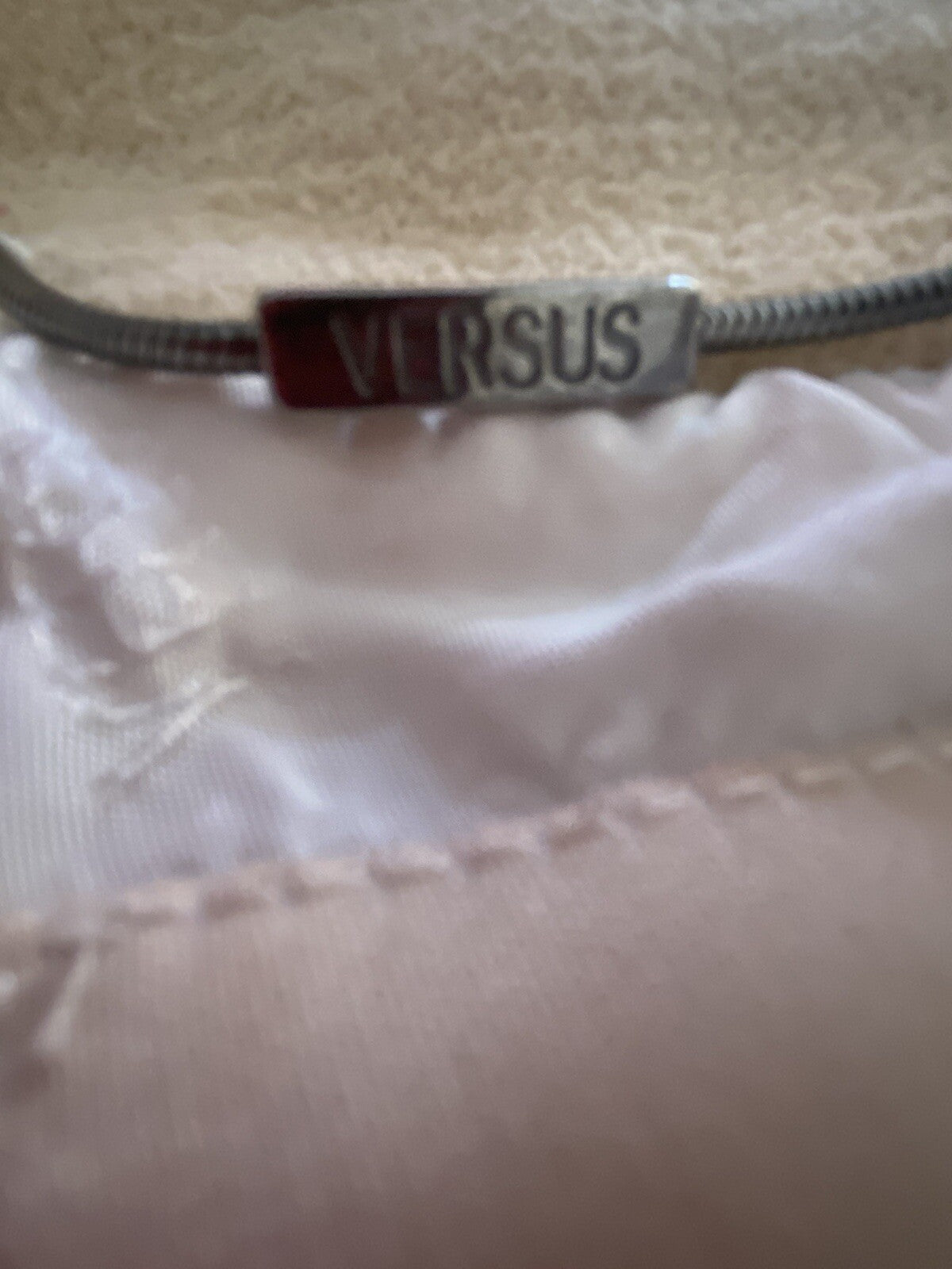 RARE Versus Versace Italian Wool Moto Jacket Ivory Asymmetric Zip Y2K Designer
