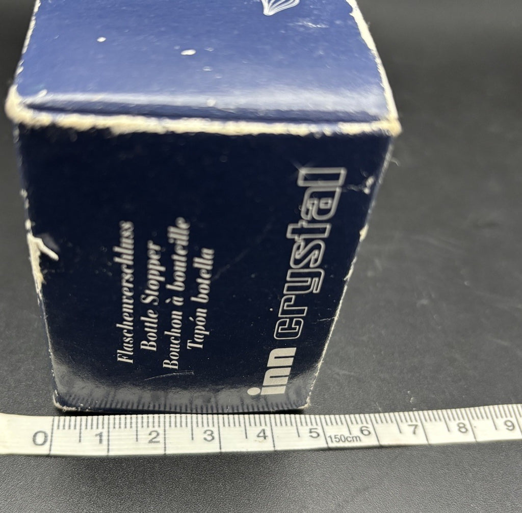 Vintage Inn Crystal 24% Lead Crystal Bottle Stopper Austria Boxed Barware