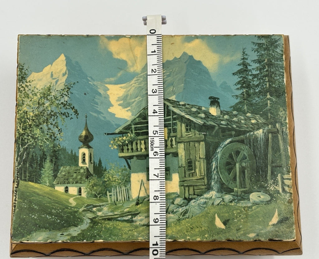 Vintage Swiss Reuge Love Story Music Jewellery Box. Signed Si.aniona.a. Wooden