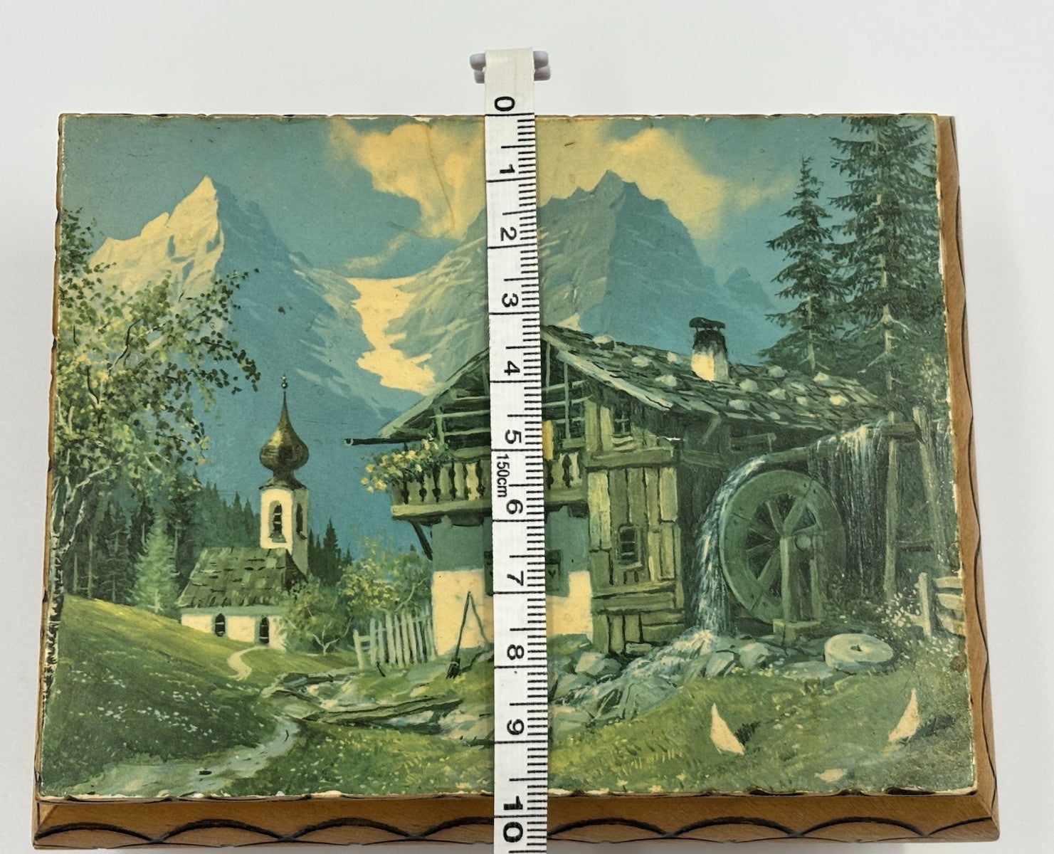 Vintage Swiss Reuge Love Story Music Jewellery Box. Signed Si.aniona.a. Wooden