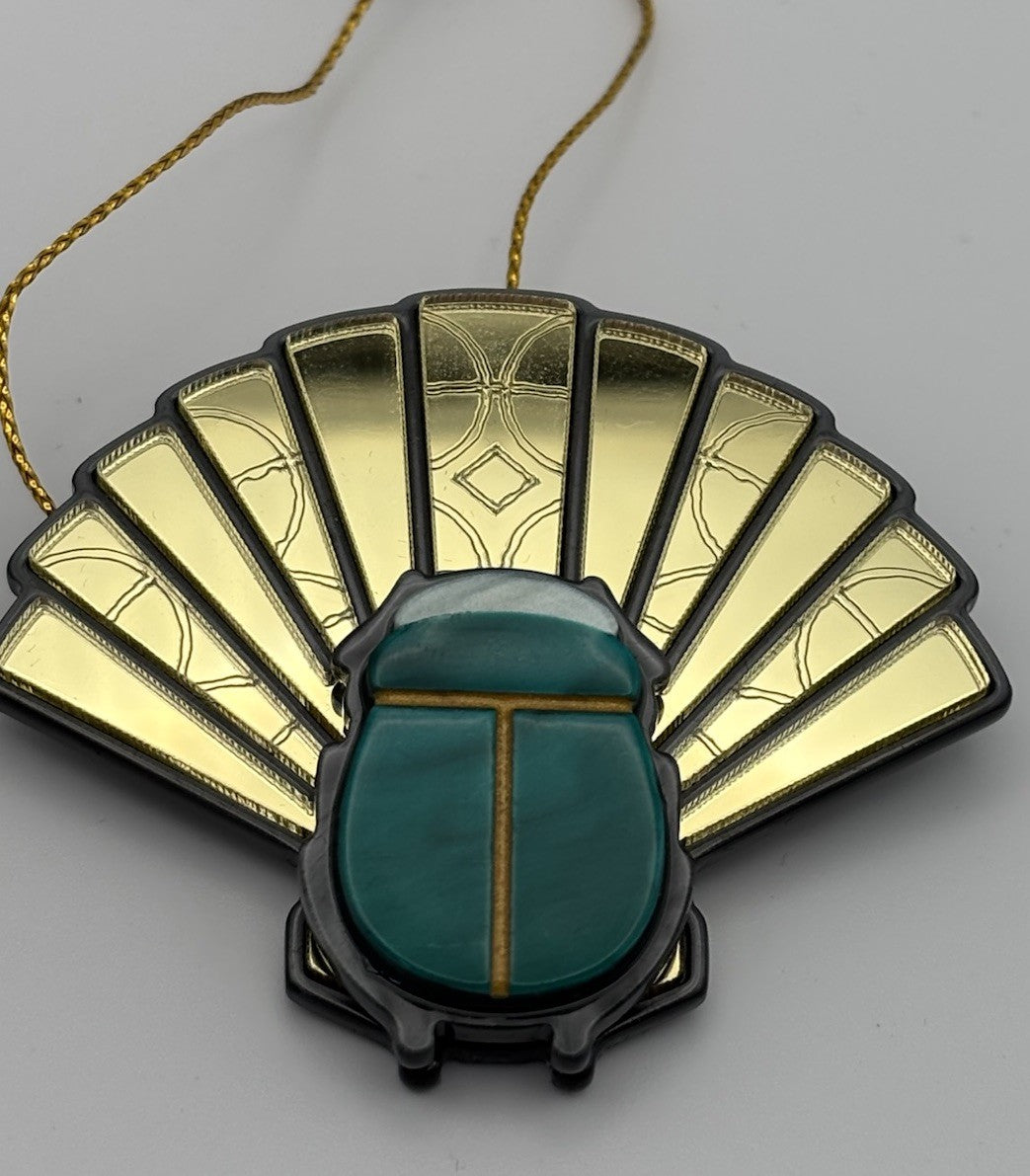 New in Box Erstwilder Brooch Egyptian Revival Scarab The Heart of Egypt 2020s