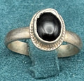 Vintage Sterling Silver Black Onyx Ring Size O 7.25