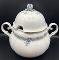 Bogucice Poland Porcelain Lidded Tureen Blue Floral Gold Gilt Rose Lid