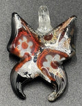 Murano Style Dichroic Art Glass Pendant Handmade Foil Swirl Abstract Design