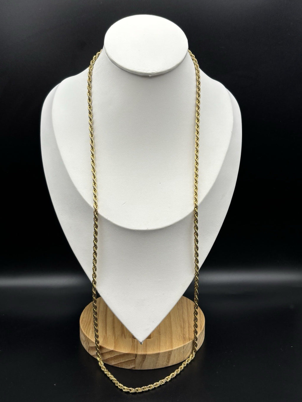 Trifari Signed Gold Tone Rope Chain Necklace Vintage