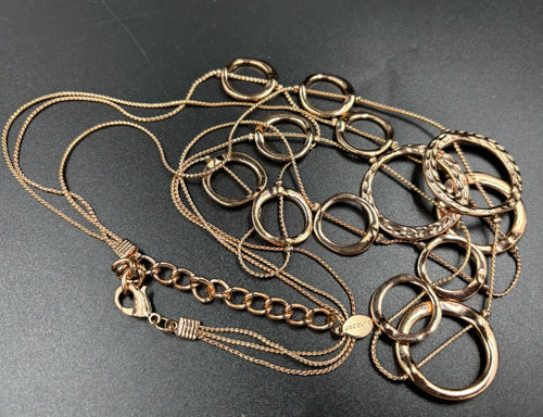 Three layered strands detail on Jacqui E necklace