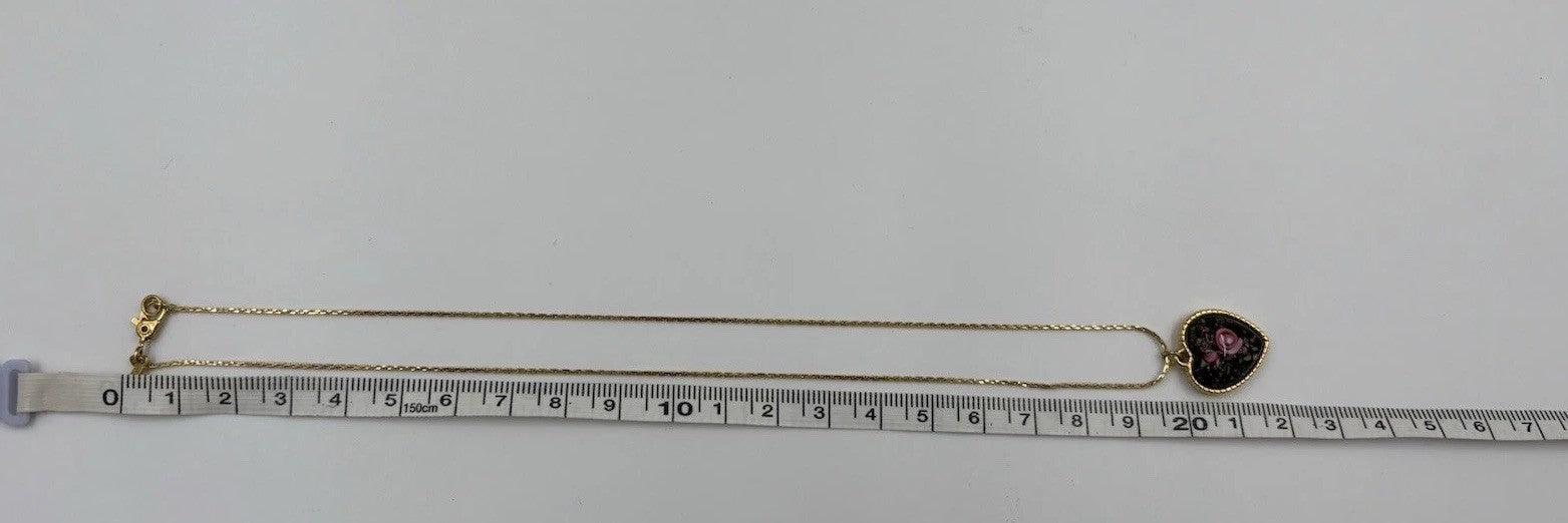Vintage Jewelry Crown Trifari Heart Pendant Necklace Gold Metal