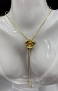 Vintage Risis Orchid Necklace Patent Number 1094493 24K Gold Dipped