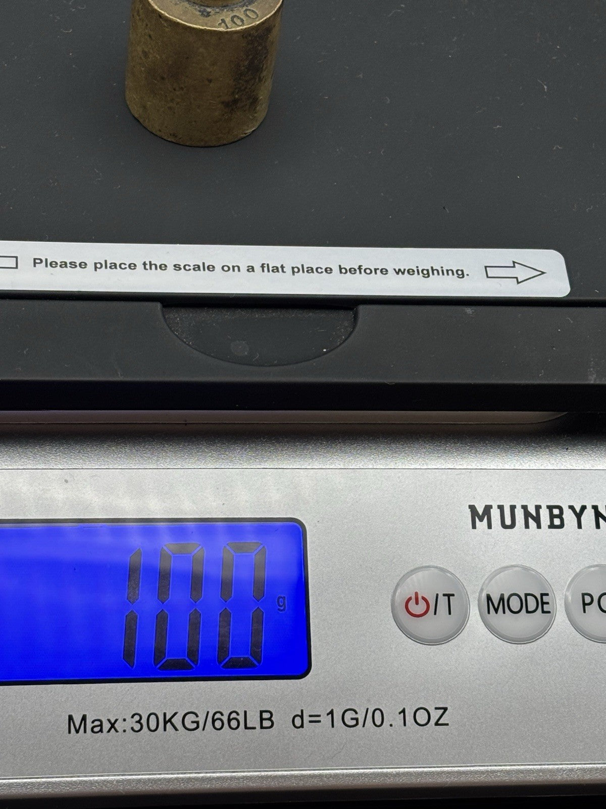 Vintage 100 Gramos Brass Calibration Weight Scale Balance Test Weight