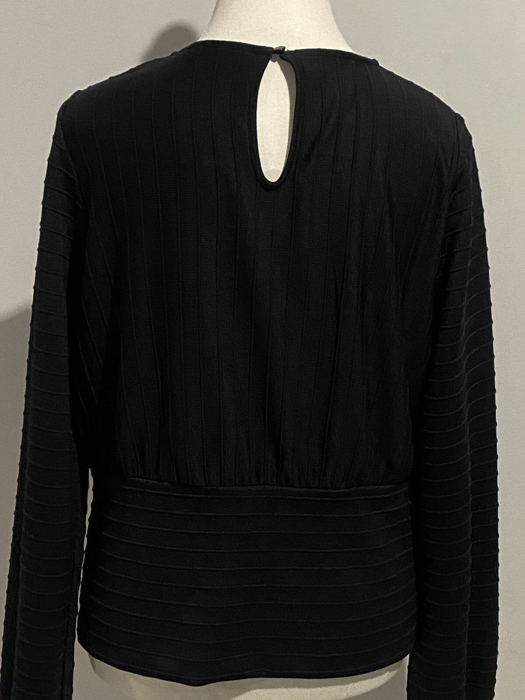 H&M Black Long Sleeve Mini Dress Size M Cocktail Evening Party