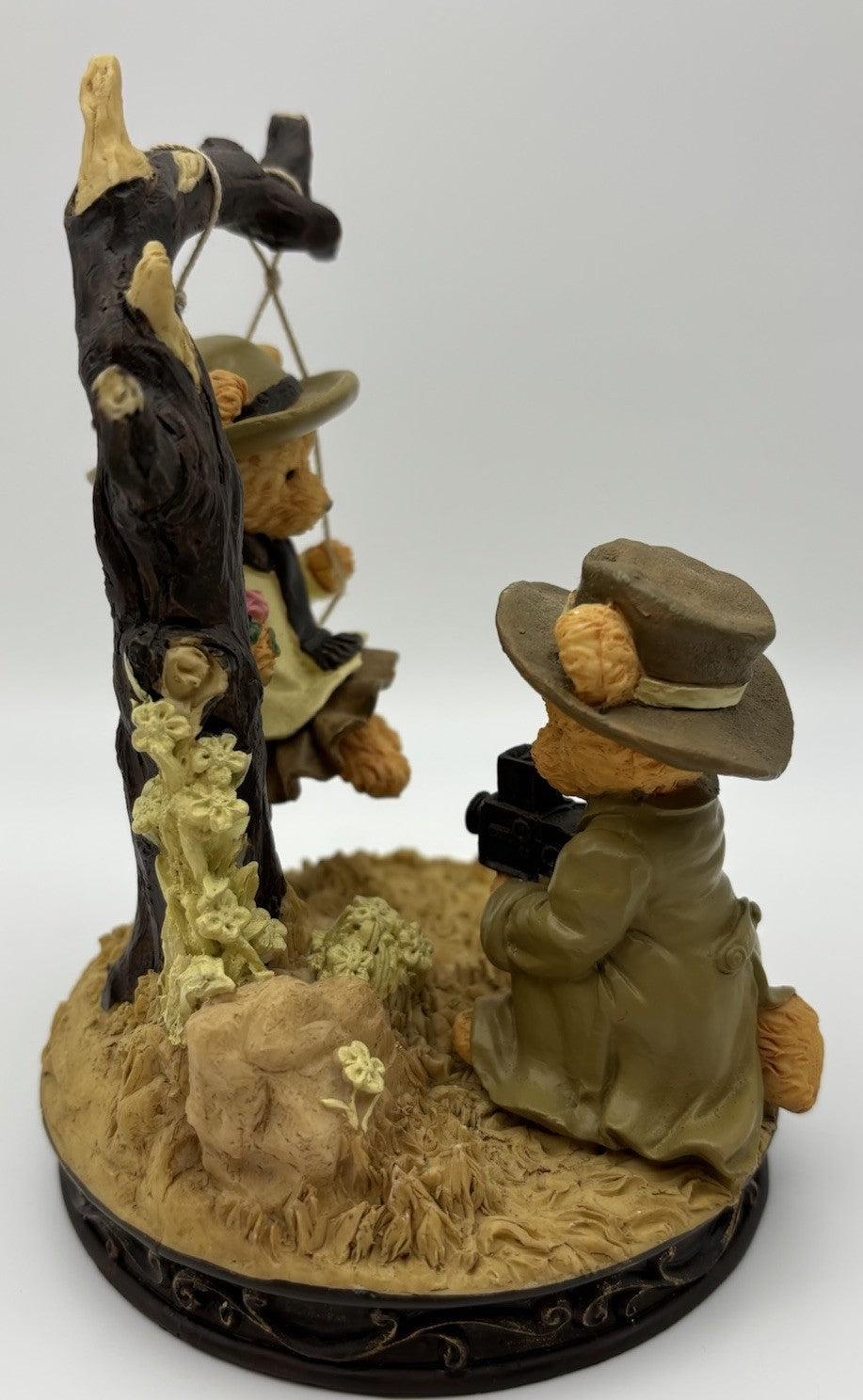 Avon Bear Figurine Safari Swing Scene, Vintage Collectible