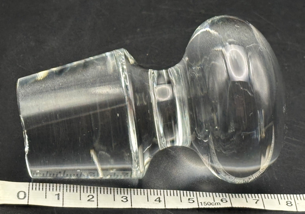 Heavy Clear Glass Bottle Stopper Decanter Plug Vintage Barware Replacement