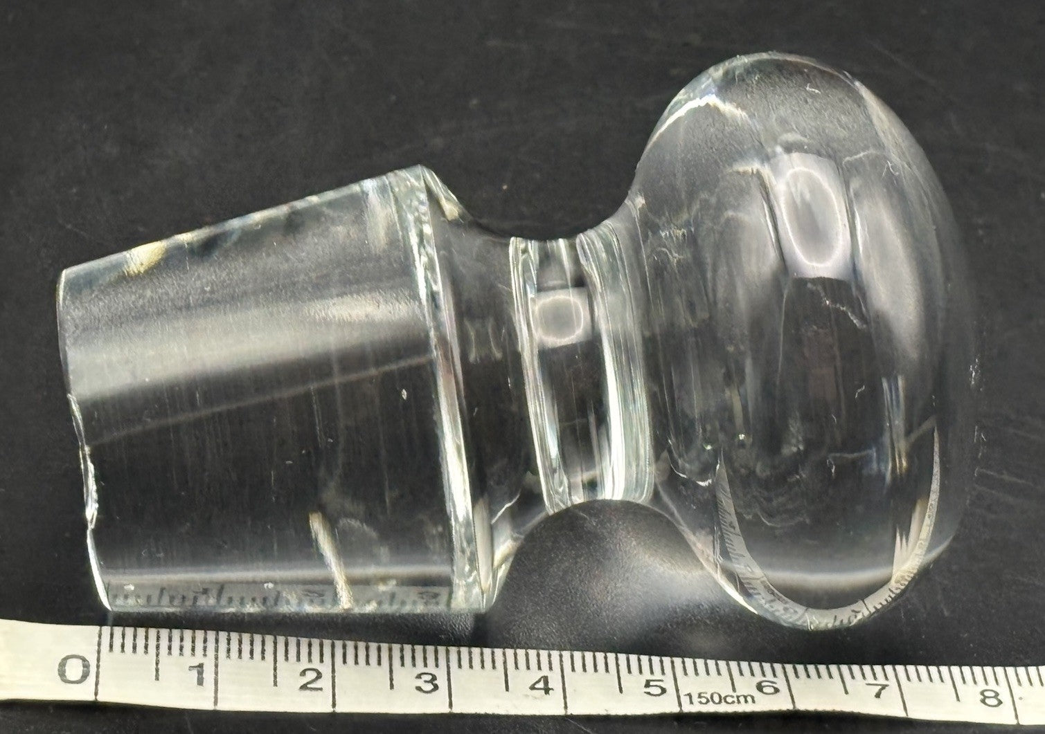 Heavy Clear Glass Bottle Stopper Decanter Plug Vintage Barware Replacement