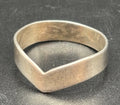 Vintage Sterling Silver Chevron V Design Ring Modernist Size M