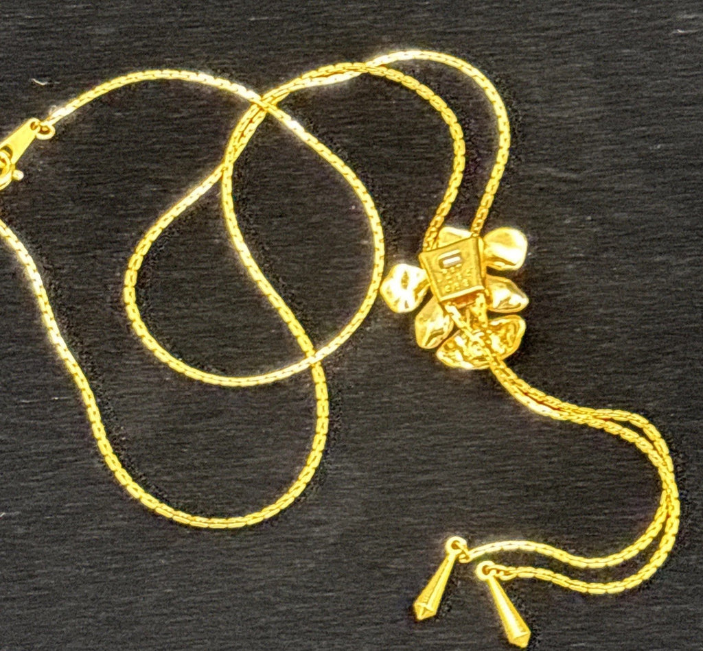 Vintage Risis Orchid Necklace Patent Number 1094493 24K Gold Dipped
