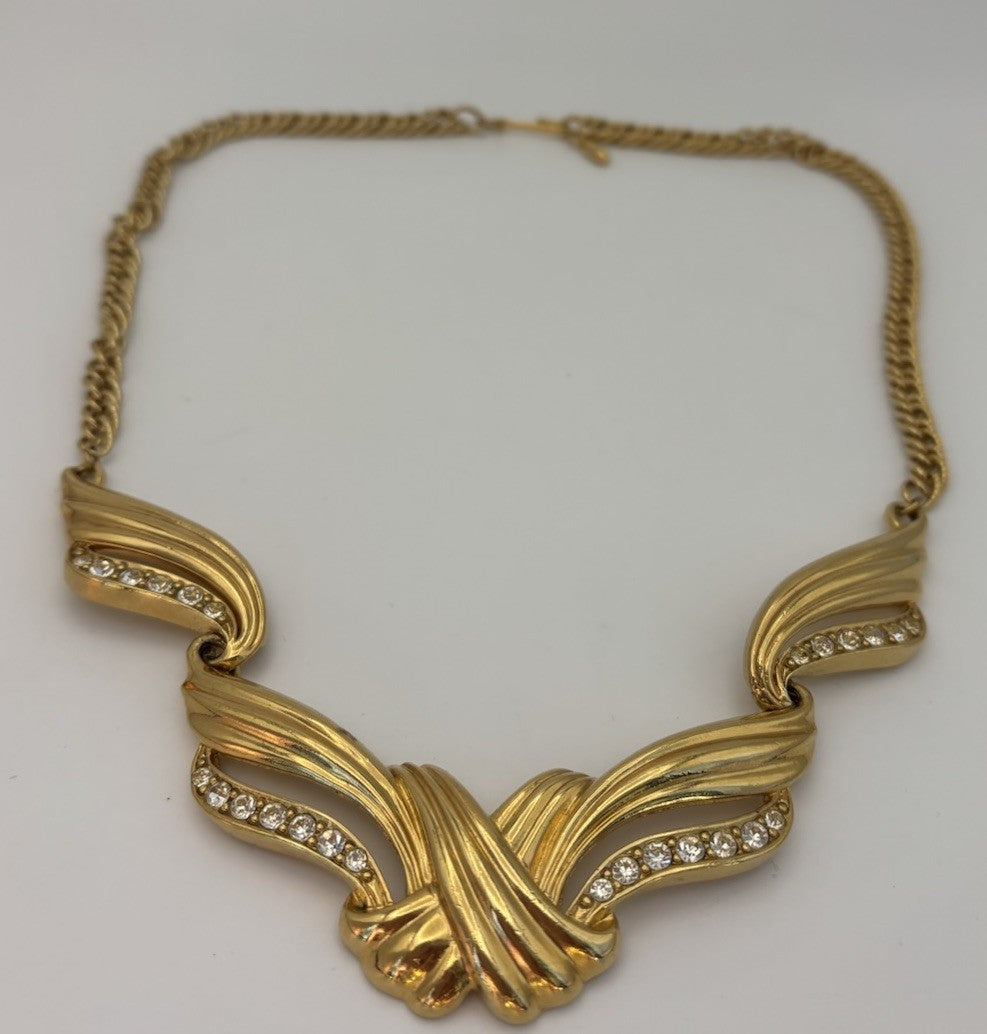 Vintage Avon Undeniable Necklace Billy Dee Williams 1993 Clear Crystal