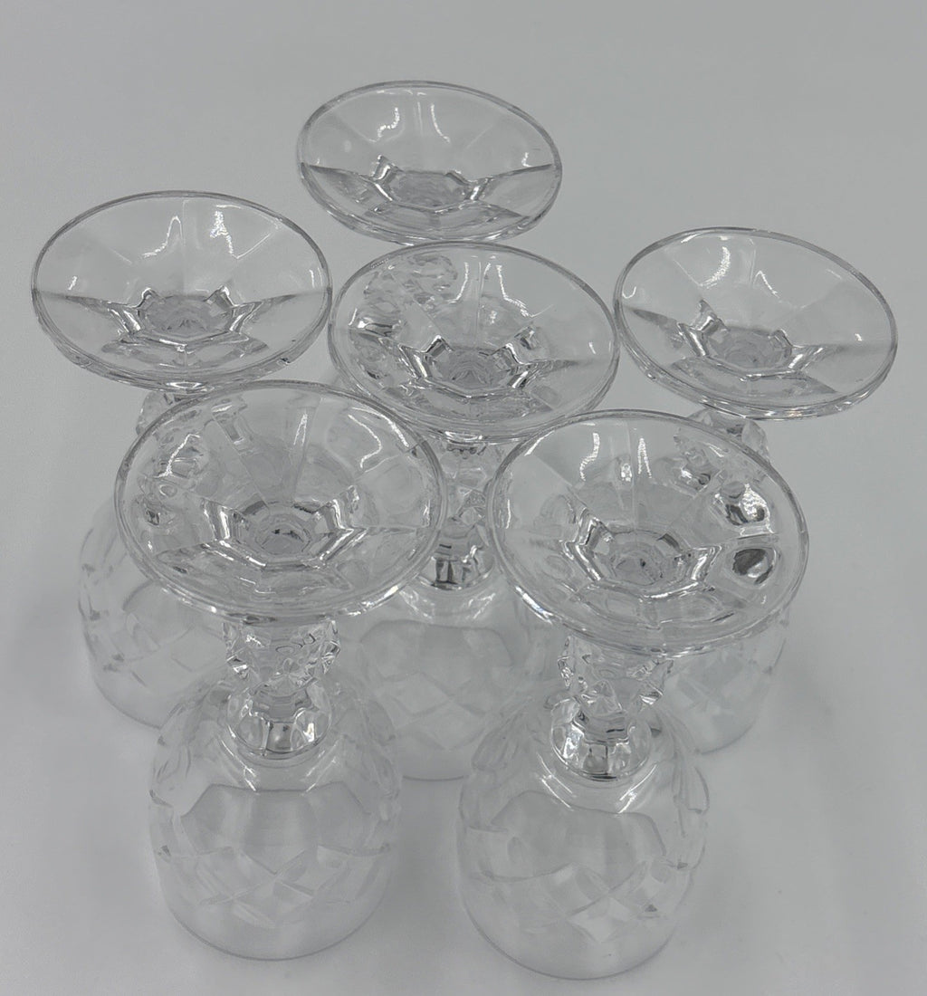 Vintage Bohemia Crystal Bristol Cut Glass Liqueur Glasses Set of 6 Boxed Czech