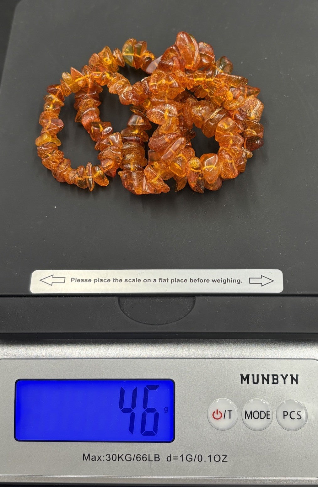 Vintage Natural Baltic Amber Necklace Cognac Nugget Beads 46g 66cm