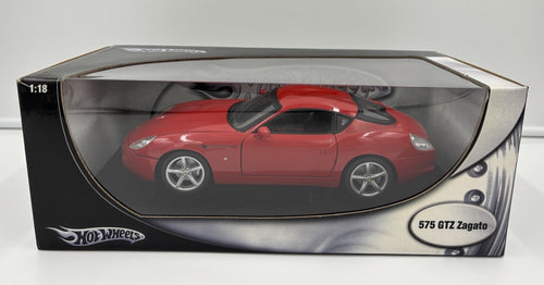 Ferrari 575 GTZ Zagato diecast model, front view in red