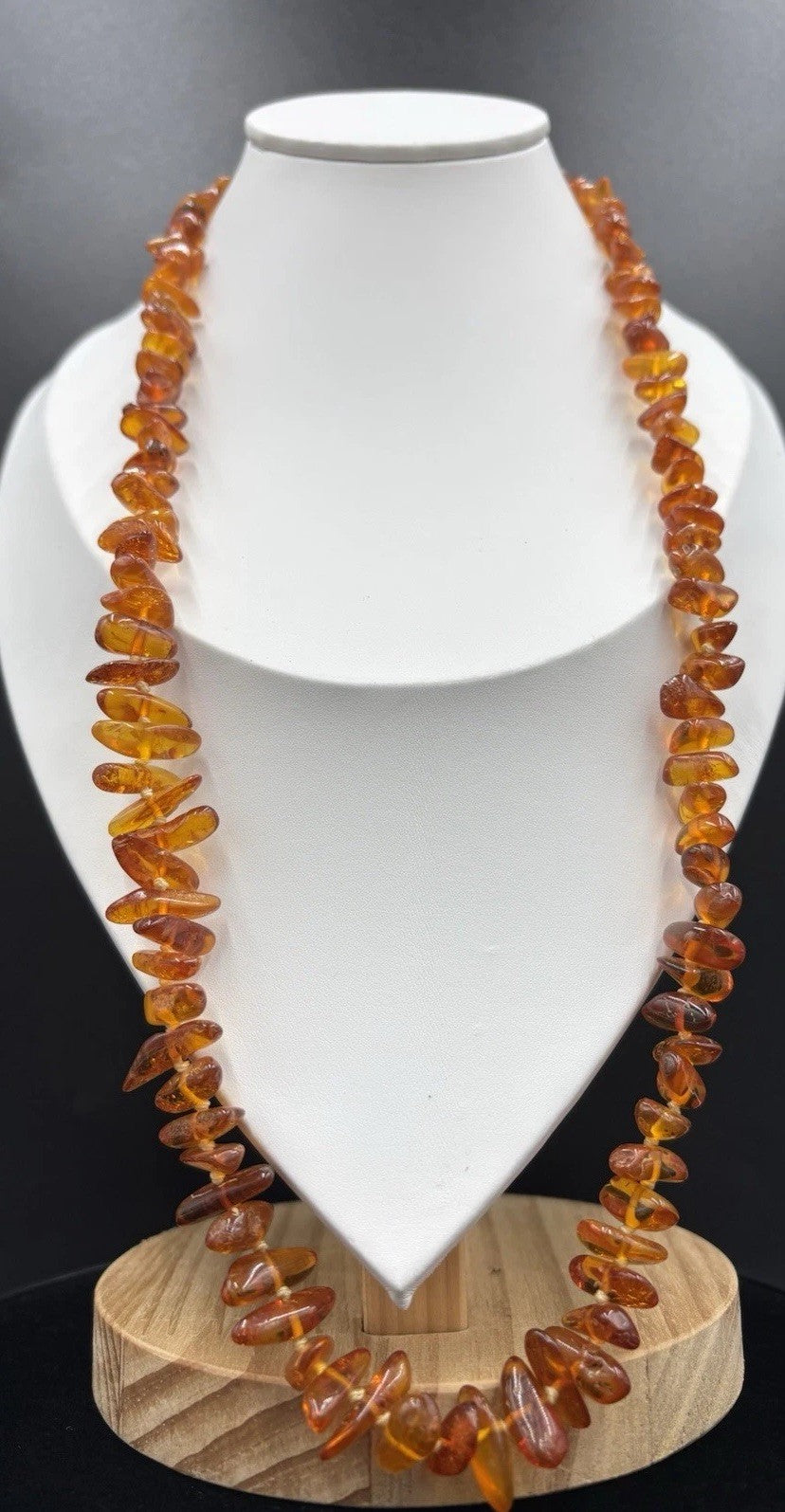 Genuine Baltic Amber Necklace Natural Cognac Nuggets 36g