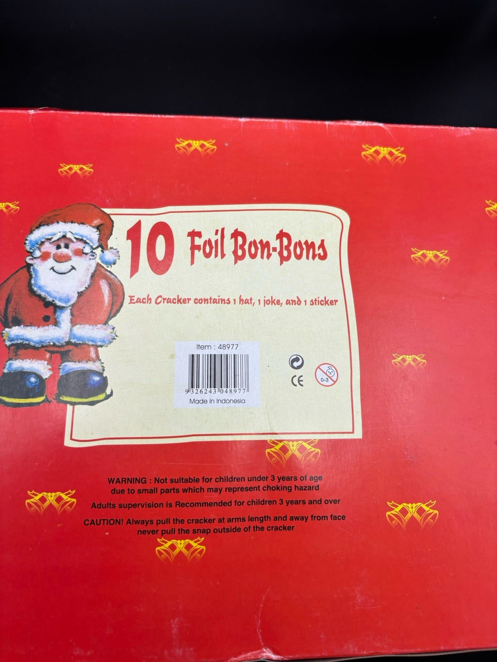 Christmas Crackers Bon Bons Set Of 10 Blue Silver Foil Santa Gift Box