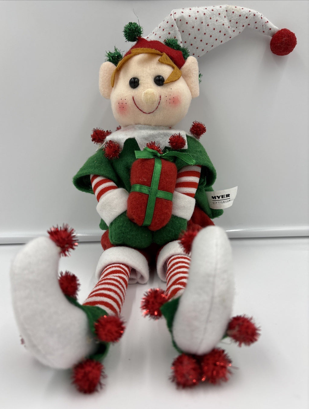 Myer Giftorium 56cm Christmas Elf Plush Shelf Sitter