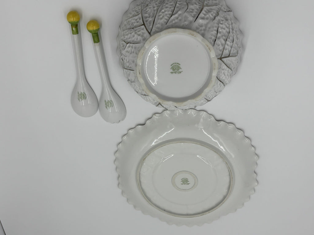 Rare Noritake Lobster Salad Bowl Set Vintage Japan Porcelain Serving Dish
