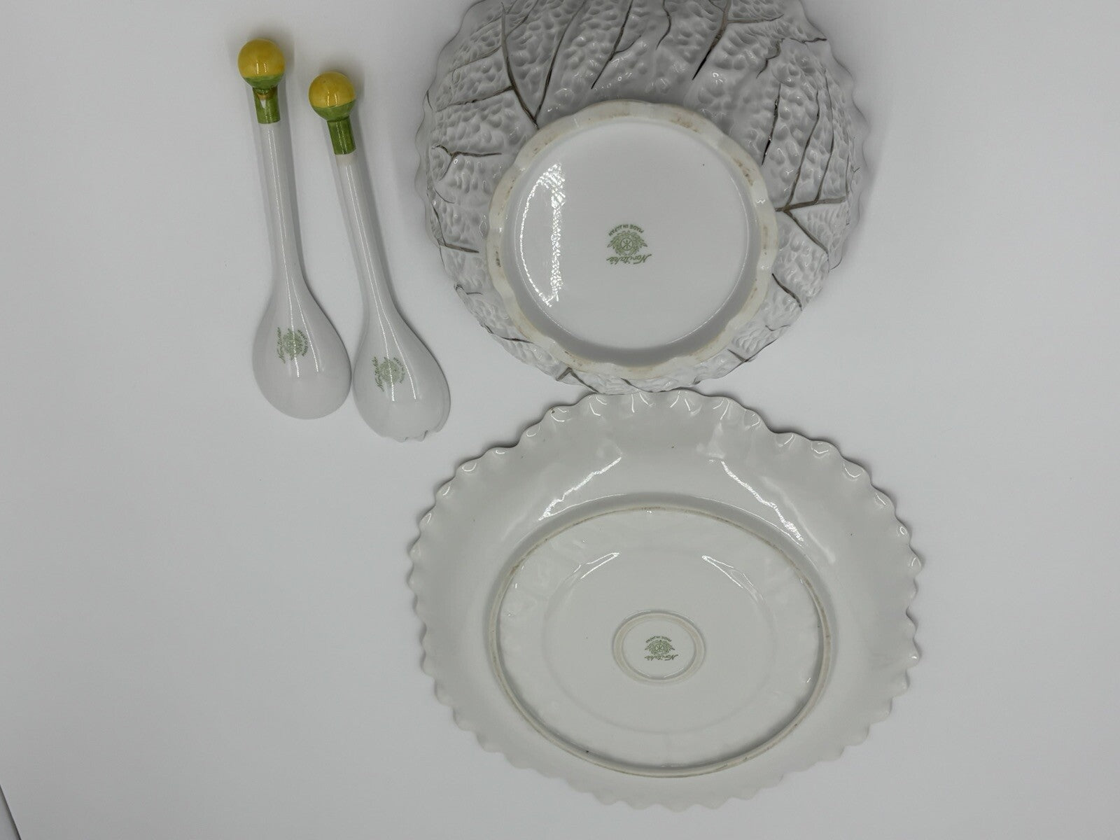 Rare Noritake Lobster Salad Bowl Set Vintage Japan Porcelain Serving Dish