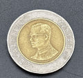 Thailand 10 Baht Coin 2006 King Bhumibol IX Wat Arun Bi-Metallic Currency
