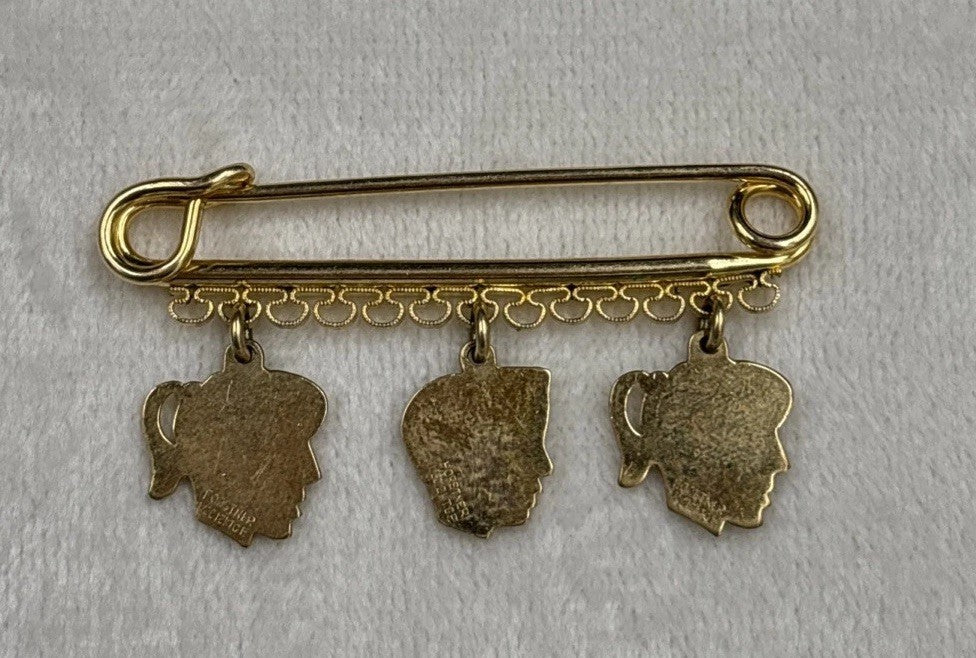 vintage 20/ 12K GF pin Forstner pendant charms silhouette birth heads