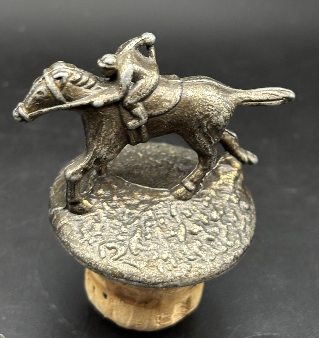Blanton’s Bourbon Bottle Stopper Horse Jockey Letter O Cork Top