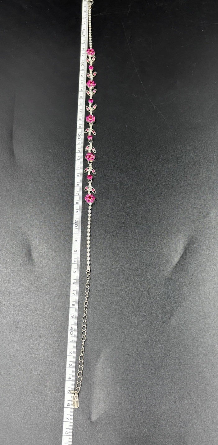 AB crystal spray brooch, angled view