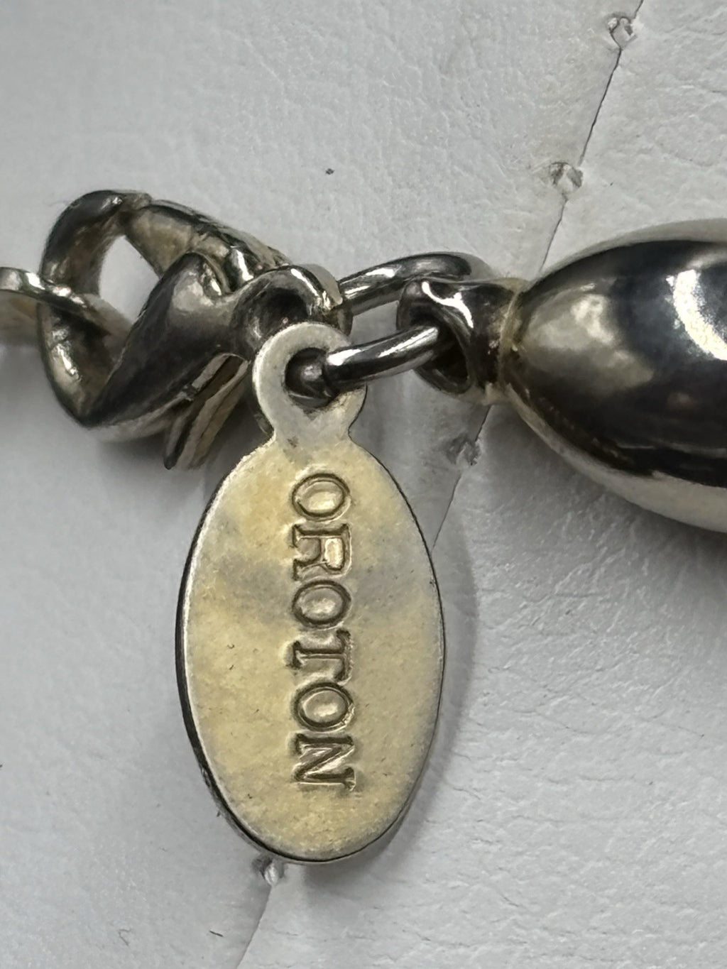 Vintage Oroton Rope Chain Necklace – Gold Silver Tone – 40cm Collar Style