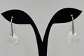 Swarovski Crystal Drop Earrings Teardrop Faceted Clear Rhodium Plated