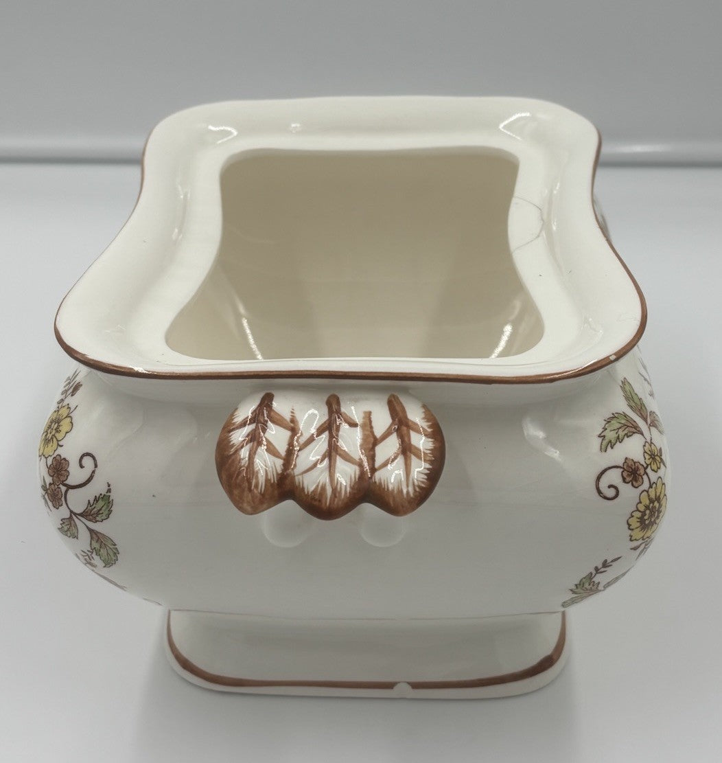 Vintage Soup Tureen Set Floral Transferware Lid Tray Ladle Ceramic