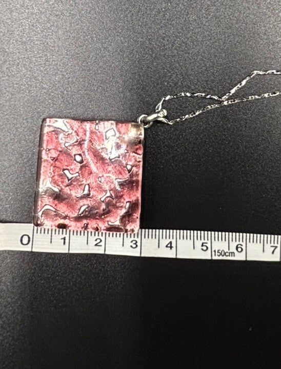 Vetro Di Murano art glass made in Italy Pendant  Incl 925 Necklace