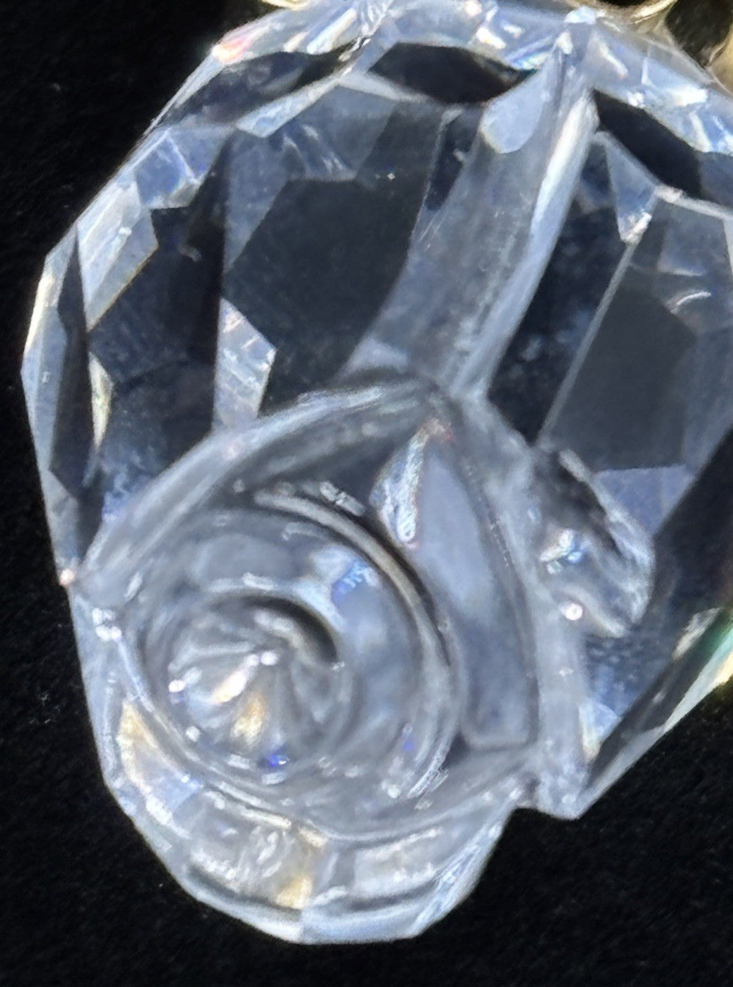 Swarovski Memories Rose Brooch Gold Plated Clear Crystal Vintage 1990s Jewelry