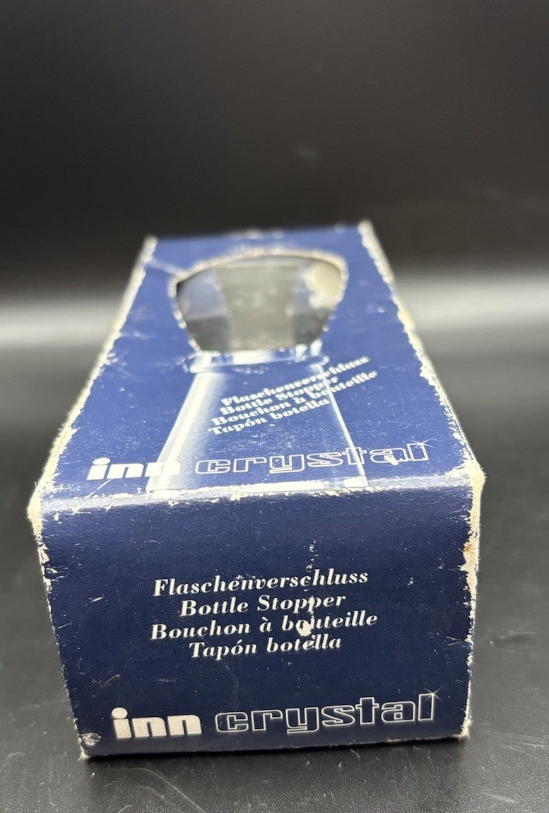 Vintage Inn Crystal 24% Lead Crystal Bottle Stopper Austria Boxed Barware