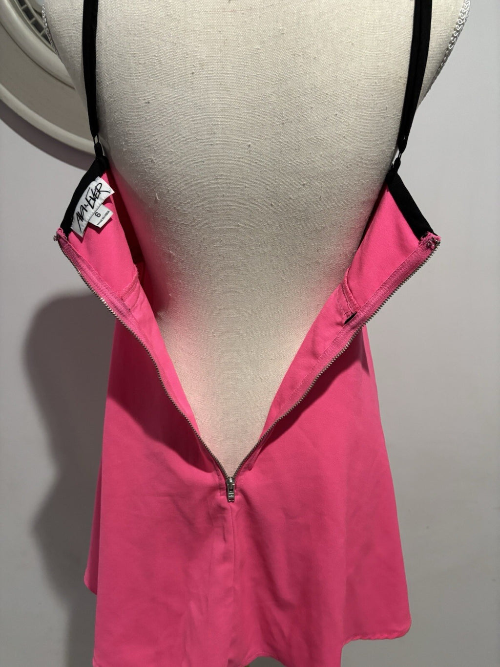 Ava & Ever Pink Black Mini Dress Party Cocktail Beachwear Size 6 XS