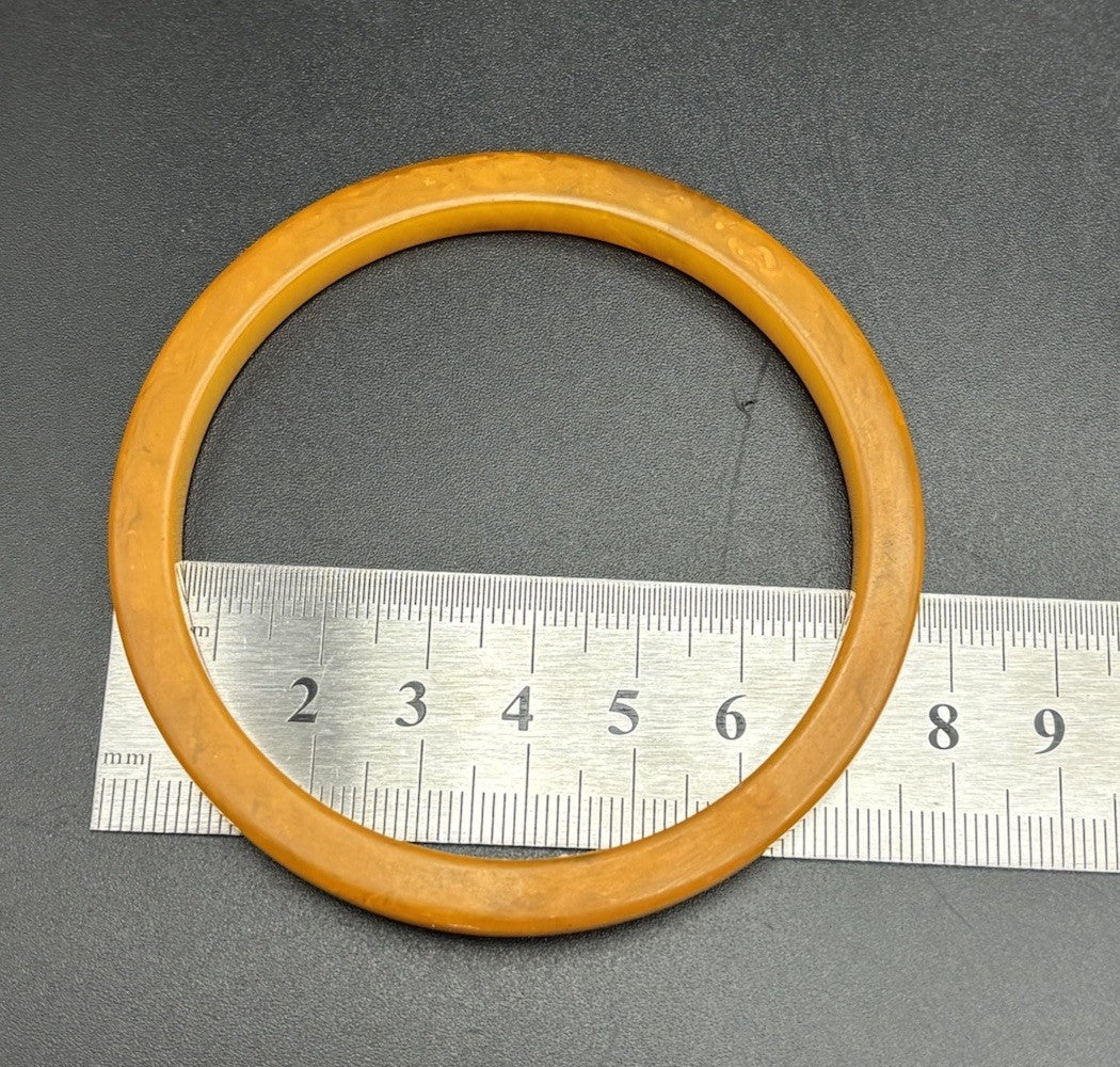Vintage Tested Butterscotch Bakelite Bangle Bracelet Set Catalin 76.7mm