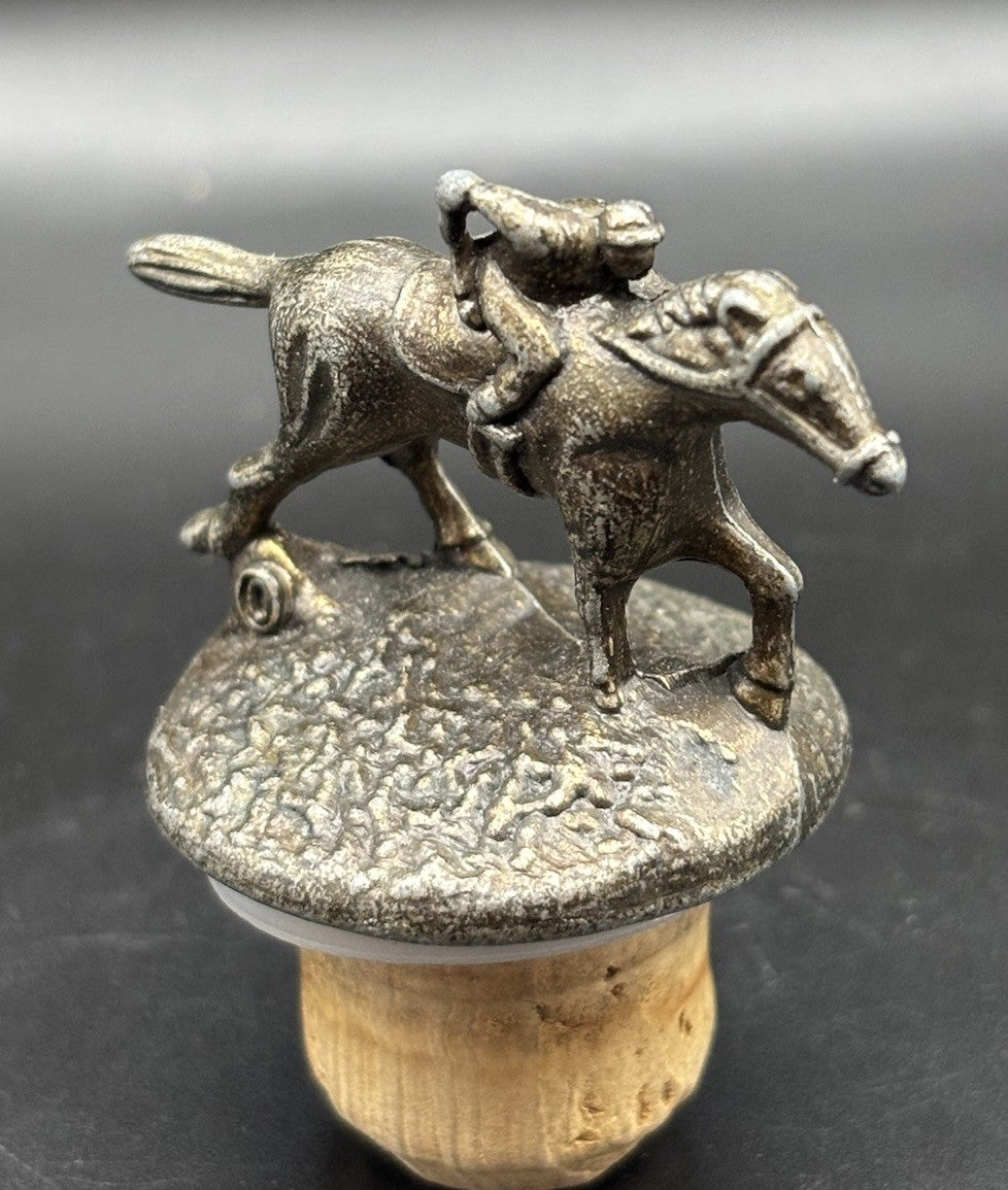 Blanton’s Bourbon Bottle Stopper Horse Jockey Letter O Cork Top