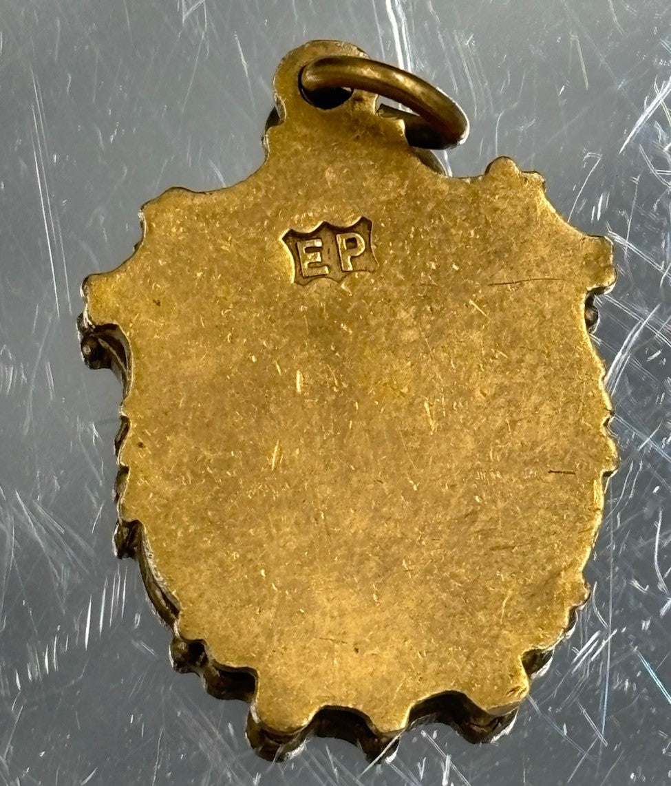 Rare Vintage Enamel Shield Charm Suva Fiji Islands EP Travel Souvenir Pendant