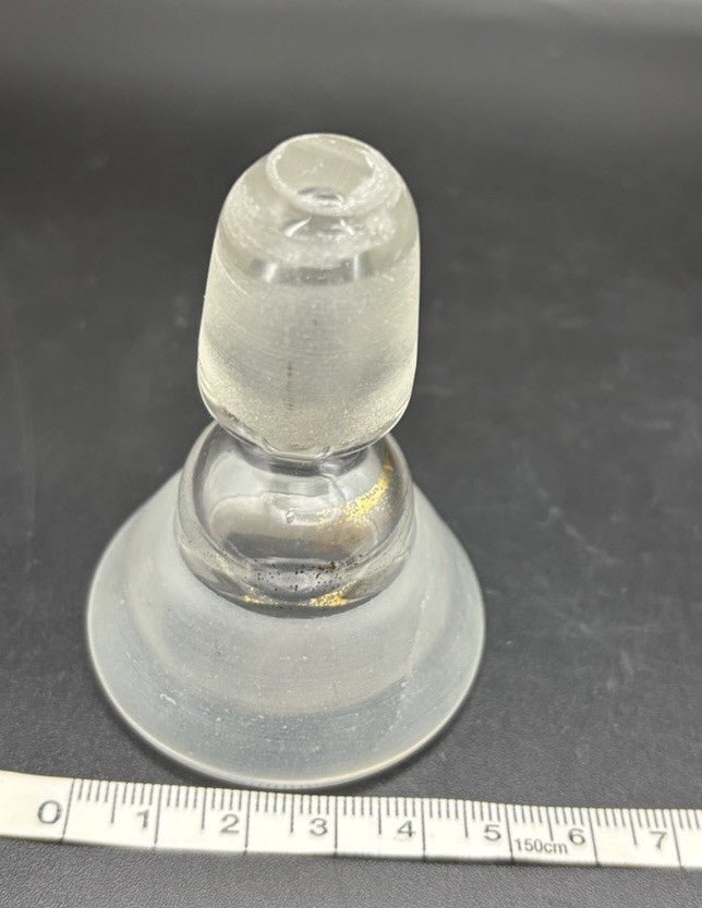 Frosted Clear Glass Bottle Stopper Gold Fleck Insert Barware Replacement