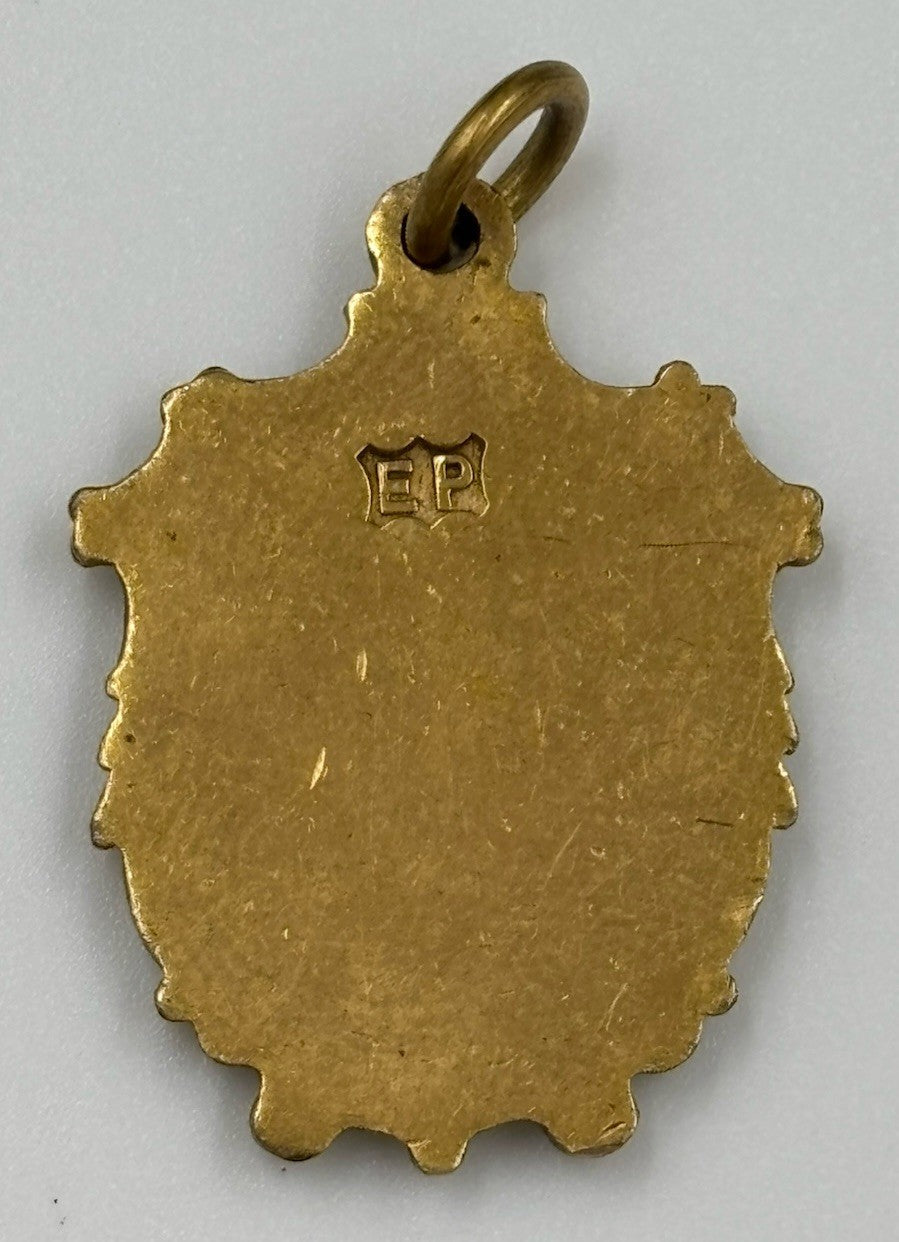 Rare Vintage Enamel Shield Charm Suva Fiji Islands EP Travel Souvenir Pendant
