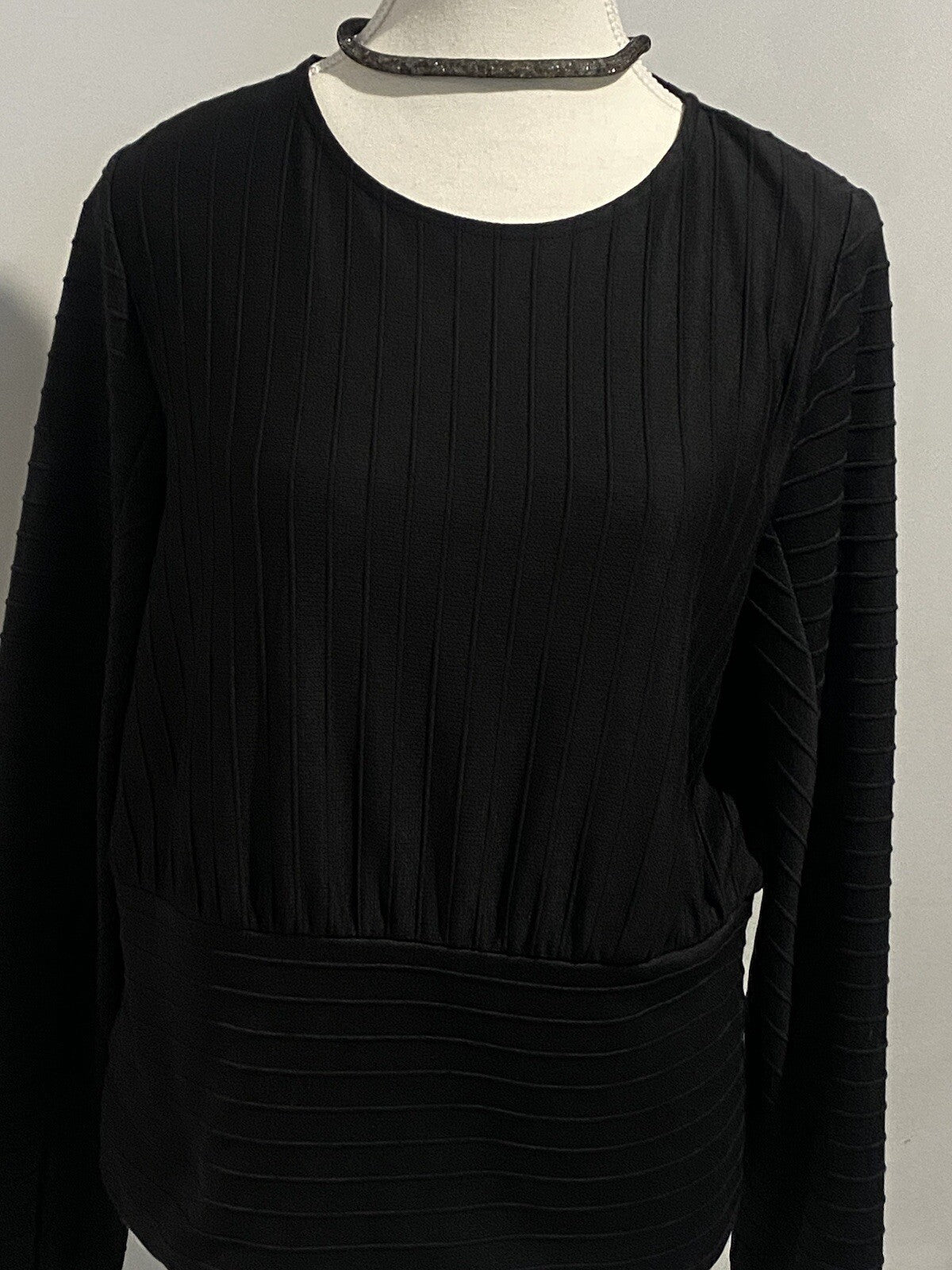 H&M Black Long Sleeve Mini Dress Size M Cocktail Evening Party
