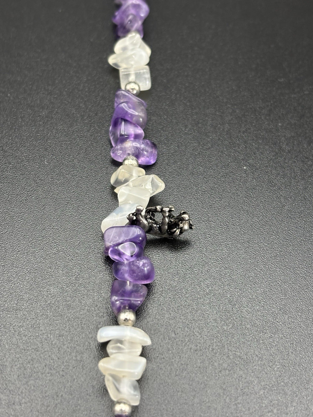 Pat 2008 Handmade Sterling Silver Amethyst Quartz Chip Bracelet